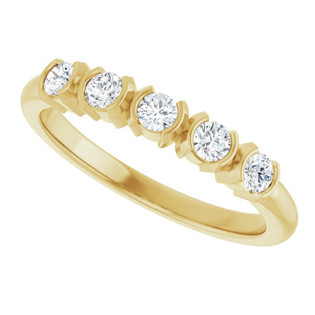 14K Yellow Gold 1/3 CTW Lab-Grown Diamond Anniversary Band