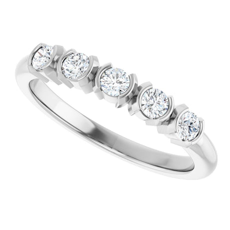 14K White Gold 1/3 CTW Lab-Grown Diamond Anniversary Band