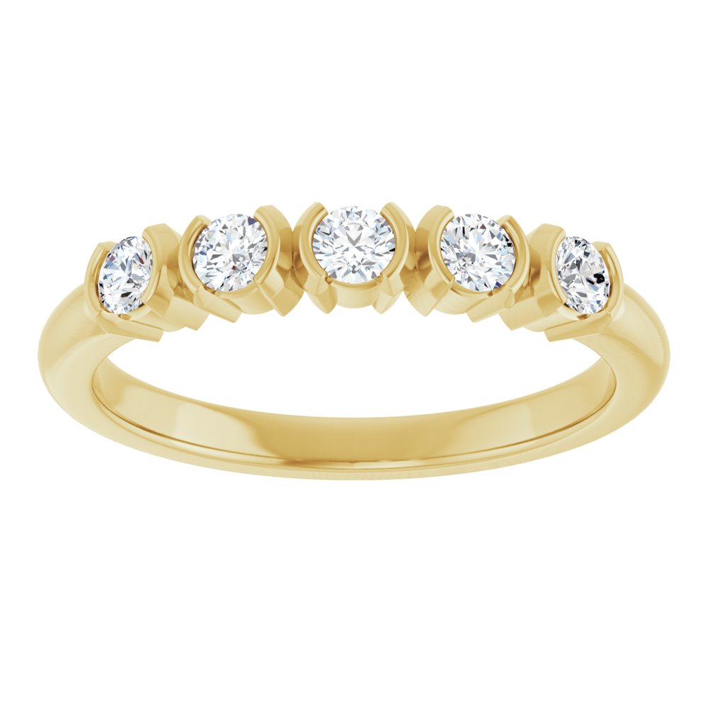 14K Yellow Gold 1/3 CTW Lab-Grown Diamond Anniversary Band