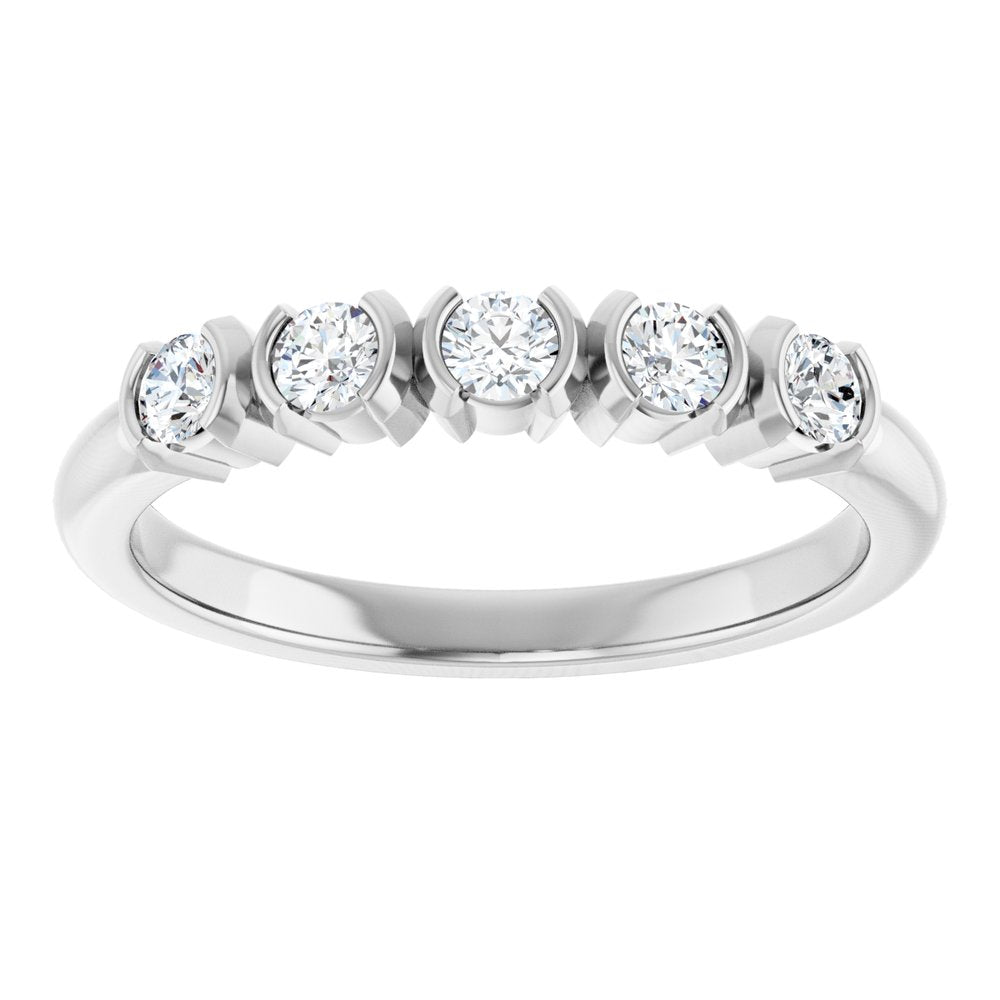 14K White Gold 1/3 CTW Lab-Grown Diamond Anniversary Band