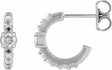 14K White Gold 3/8 CTW Lab-Grown Diamond 12 mm Hoop Earrings