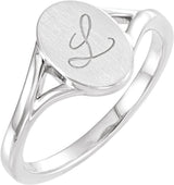 Sterling Silver 11x7.5 mm Oval Signet Ring