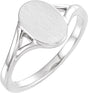 Sterling Silver 11x7.5 mm Oval Signet Ring
