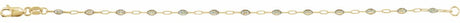 14K Yellow Gold-Filled 1.6 mm Multi-Color Enamel Bead Paperclip-Style 7" Chain