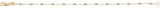 14K Yellow Gold-Filled 1.6 mm Multi-Color Enamel Bead Paperclip-Style 7" Chain