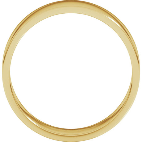 10K Yellow Gold 6 mm Lightweight Flat Band Size 13