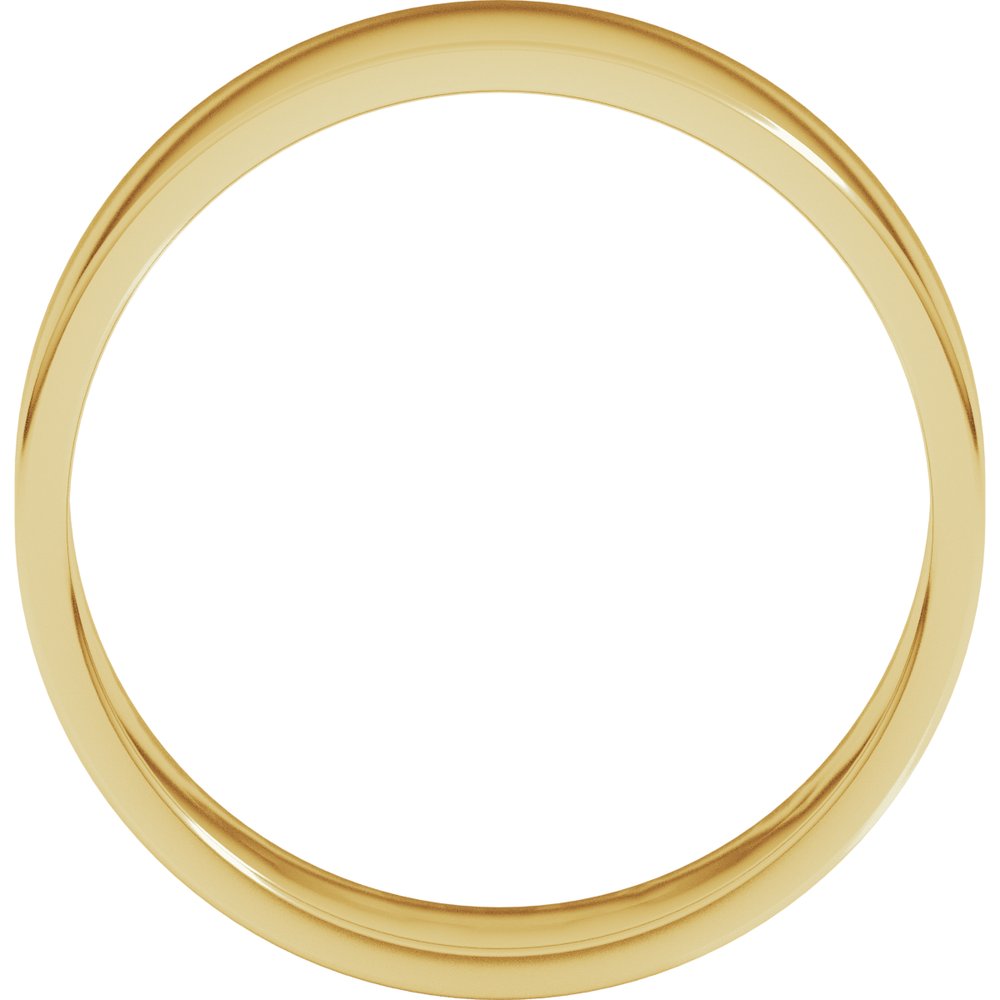 14K Yellow Gold 6 mm Lightweight Flat Band Size 9