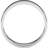 14K White Gold 6 mm Lightweight Flat Band Size 9