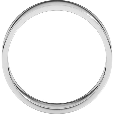 10K White Gold 6 mm Lightweight Flat Band Size 10