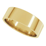 10K Yellow Gold 6 mm Lightweight Flat Band Size 13