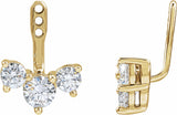 14K Yellow Gold 1 CTW Lab-Grown Diamond Earring Jackets