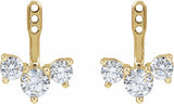 14K Yellow Gold 1 CTW Lab-Grown Diamond Earring Jackets