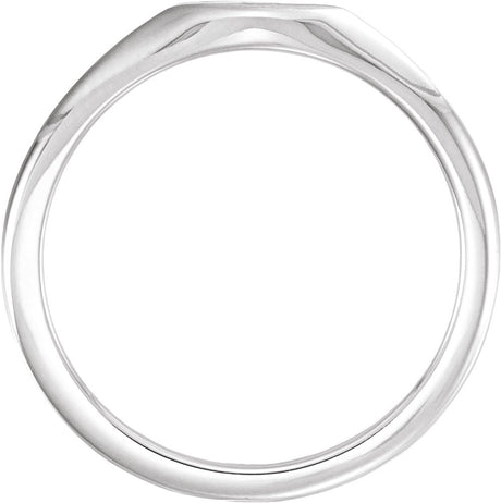 Sterling Silver Oval Signet Ring