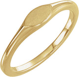 14K Yellow Gold Oval Signet Ring