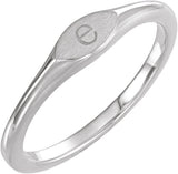 Sterling Silver Oval Signet Ring