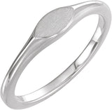 Sterling Silver Oval Signet Ring