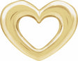 14K Yellow Gold Electroform Puffed Heart Pendant