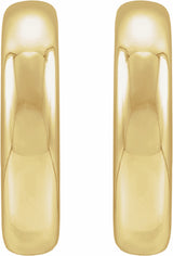 14K Yellow Gold Electroform Puffed 30 mm Hoop Earrings