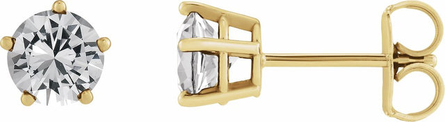14K Yellow Gold 1/2 CTW Natural Diamond Stud Earrings