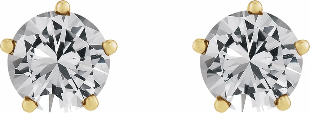 14K Yellow Gold 1/2 CTW Natural Diamond Stud Earrings