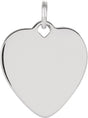Sterling Silver Engravable Heart Charm