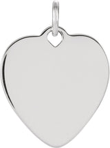 Sterling Silver Engravable Heart Charm