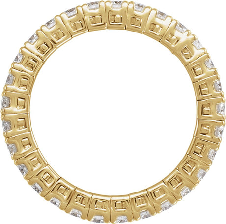 14K Yellow Gold 1 CTW Lab-Grown Diamond Flexible Eternity Band Size 7