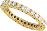 14K Yellow Gold 1 CTW Lab-Grown Diamond Flexible Eternity Band Size 7