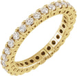 14K Yellow Gold 1 CTW Lab-Grown Diamond Flexible Eternity Band Size 7