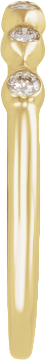 14K Yellow Gold 1/8 CTW Natural Diamond Anniversary Band