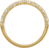14K Yellow Gold 3/8 CTW Lab-Grown Diamond Anniversary Band