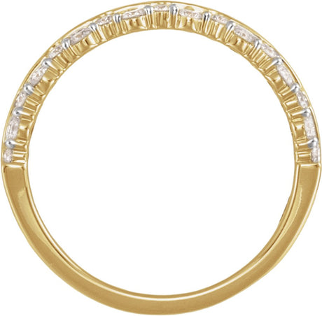 14K Yellow Gold 3/8 CTW Lab-Grown Diamond Anniversary Band