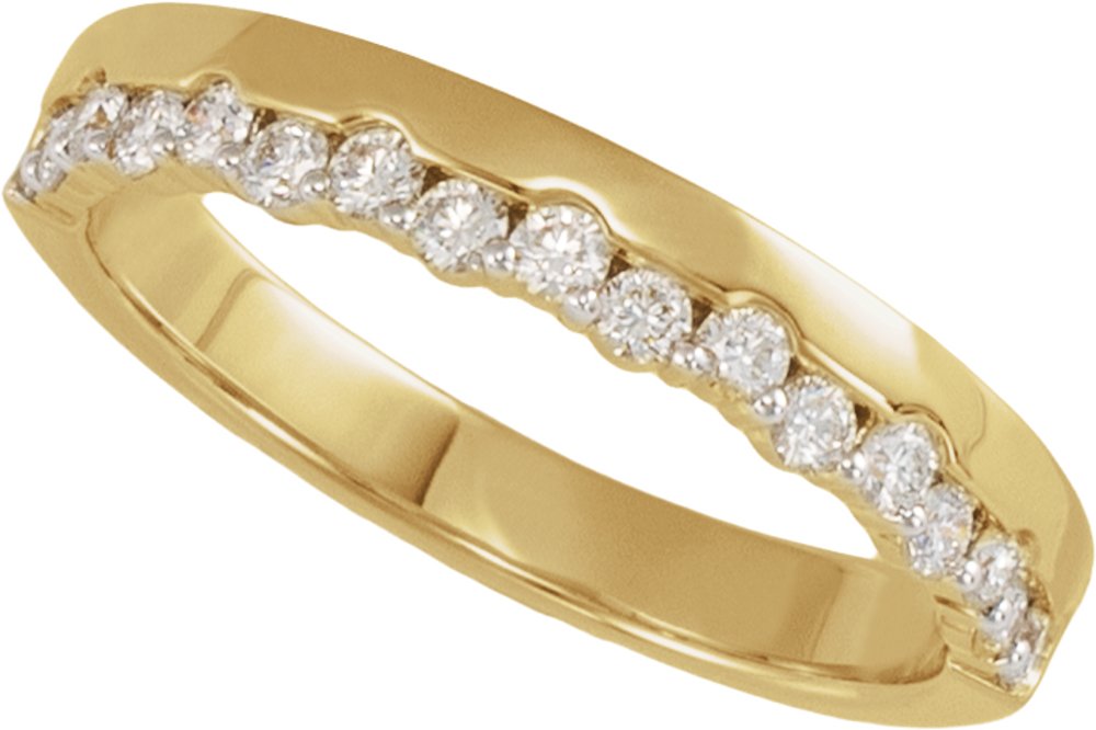 14K Yellow Gold 3/8 CTW Lab-Grown Diamond Anniversary Band