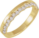 14K Yellow Gold 3/8 CTW Lab-Grown Diamond Anniversary Band