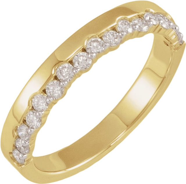 14K Yellow Gold 3/8 CTW Lab-Grown Diamond Anniversary Band