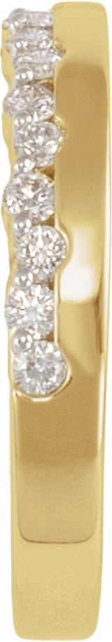 14K Yellow Gold 3/8 CTW Lab-Grown Diamond Anniversary Band