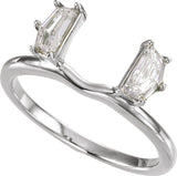 14K White Gold 1/2 CTW Lab-Grown Diamond Wrap-Style Ring Enhancer