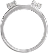 14K White Gold 1/2 CTW Lab-Grown Diamond Wrap-Style Ring Enhancer