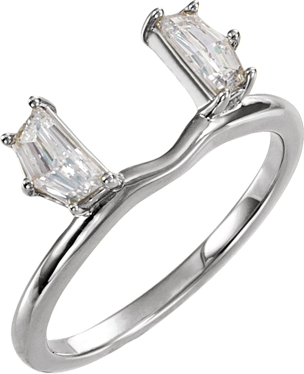 14K White Gold 1/2 CTW Lab-Grown Diamond Wrap-Style Ring Enhancer