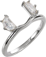 14K White Gold 1/2 CTW Lab-Grown Diamond Wrap-Style Ring Enhancer