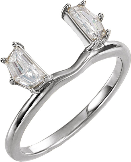 14K White Gold 1/2 CTW Lab-Grown Diamond Wrap-Style Ring Enhancer