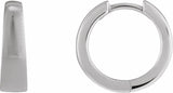 Sterling Silver Hinged  15 mm Hoop Earring