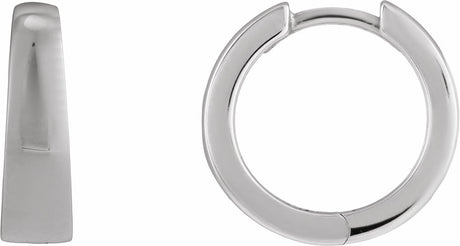 Sterling Silver Hinged  15 mm Hoop Earring