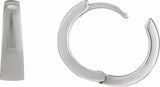 Sterling Silver Hinged  15 mm Hoop Earring