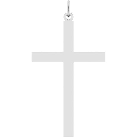 14K White Gold Cross Pendant
