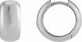 14K White Gold Hinged 15 mm Hoop Earrings