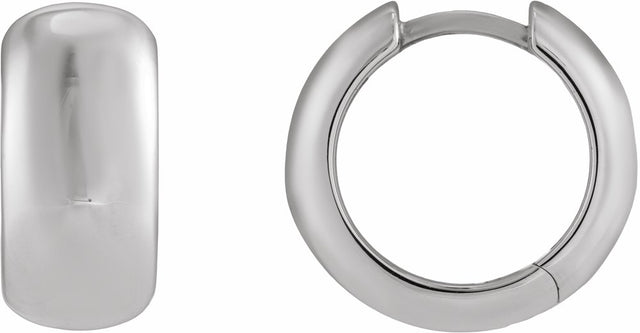 Sterling Silver Hinged 15 mm Hoop Earrings