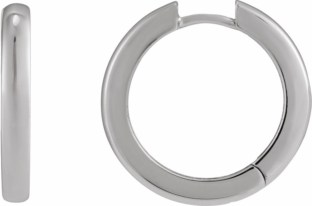 Sterling Silver Hinged 20 mm Hoop Earrings