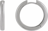 Sterling Silver Hinged 20 mm Hoop Earrings