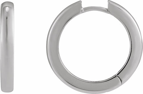 Sterling Silver Hinged 20 mm Hoop Earrings